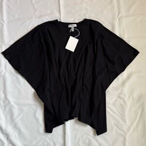 COS Black Draped Batwing Top